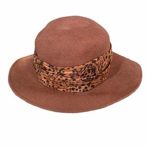 Vintage Michael Howard Animal Print Wool Hat
